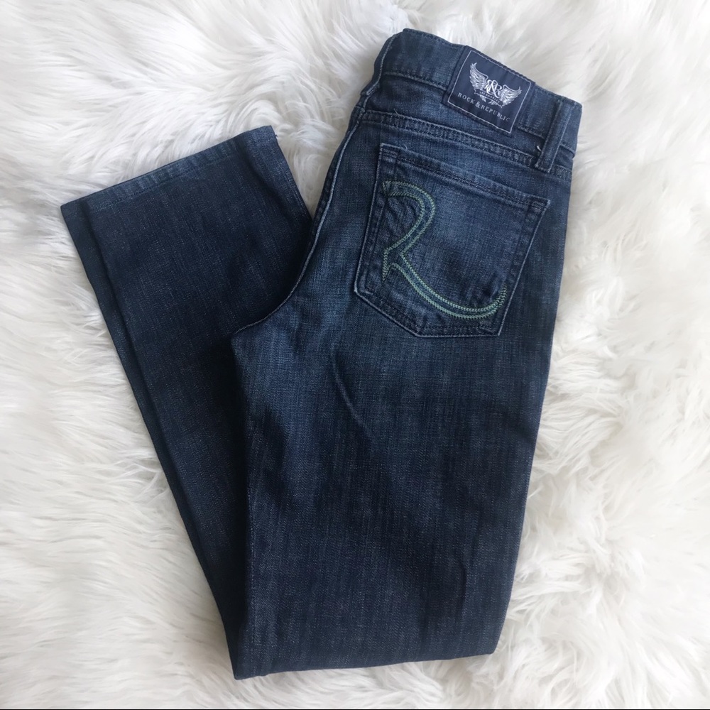 Rock & Republic Stella Straight Leg Jeans Dark 27